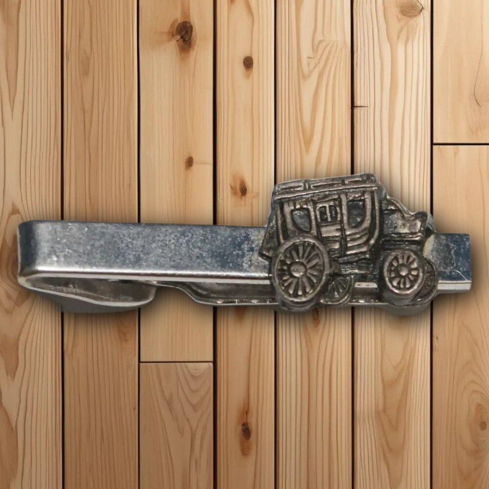 Vintage 1950s or 60s Tie Bar w/Stage Coach